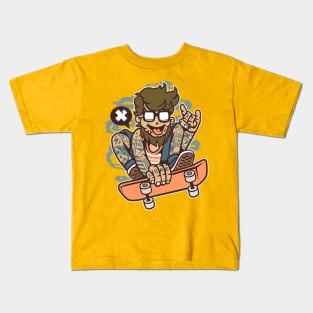 Hipster air skater Kids T-Shirt